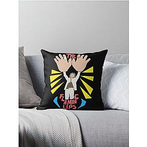 The Flaming Lips A Psychedelic Rock Band And Pop  - Big Hands Vintage Throw Pillow