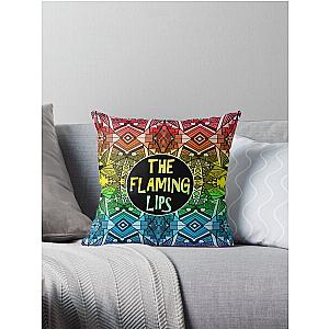 The Flaming Lips - Rainbow Pride Pattern 4 Throw Pillow