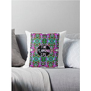 The Flaming Lips A Psychedelic Rock Band And Pop  - Psychedelic Pattern 2 Music Throw Pillow