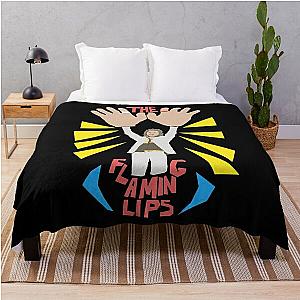 The Flaming Lips A Psychedelic Rock Band And Pop  - Big Hands Vintage Throw Blanket