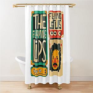 The Flaming Lips A Psychedelic Rock Band And Pop Art Of Lips Techno Shower Curtain