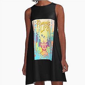 The Flaming Lips A Psychedelic Rock Band And Pop Poster Summer Tour 2019 Dj Electronic A-Line Dress