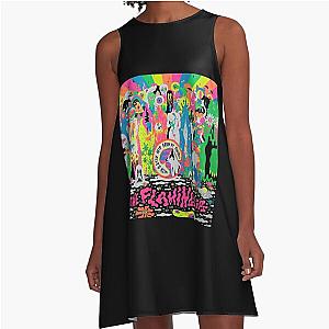 The Flaming Lips A Psychedelic Rock Band And Pop Line On Life Flame  Retro A-Line Dress