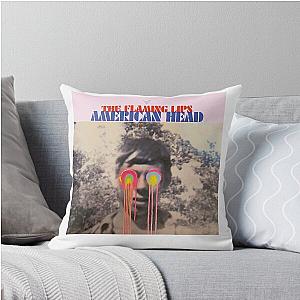 The Flaming Lips A Psychedelic Rock Band and Pop Waridue American Head Techno Throw Pillow
