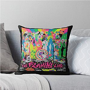 The Flaming Lips A Psychedelic Rock Band Life On Flame Retro Throw Pillow