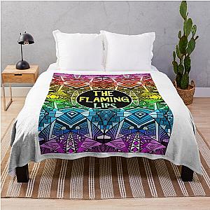 The Flaming Lips Psychedelic Rock Band and Pop Rainbow Pride Pattern 4 Berlin Throw Blanket