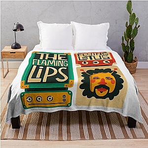 The Flaming Lips a Psychedelic Rock Band of Lips Techno Throw Blanket