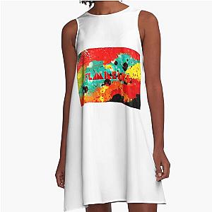 The Flaming Lips A Psychedelic Rock Band Pop Art Lips Vintage A-Line Dress