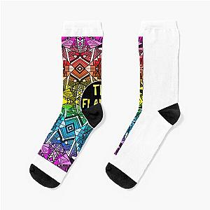 The Flaming Lips Psychedelic Rock Band Pop Rainbow Pride Pattern Berlin Socks