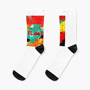 The Flaming Lips a psychedelic alternative rock band and pop art iconic vintage socks