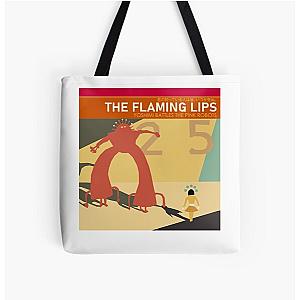 The Flaming Lips A Psychedelic Rock Band and Yoshimi Battles Pink Robots Simplified Album All Over Print Tote Bag