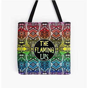 The Flaming Lips Rainbow Pride Pattern Tote Bag