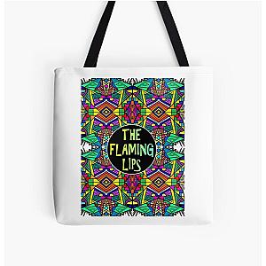 The Flaming Lips A Pop Rock Band  - Psychedelic Pattern Rave Acid Tote Bag