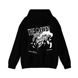 The garden band tour graphic jester clown heavyweight black hoodie