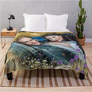 flowers in the garden Throw Blanket