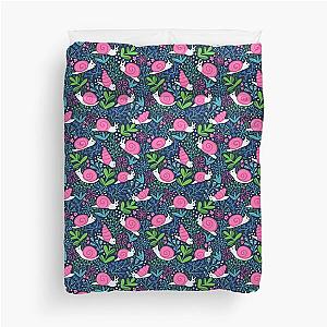 Happy Snails in the Garden Duvet Cover