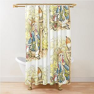 Peter Rabbit in the Garden - Beatrix Potter Shower Curtain