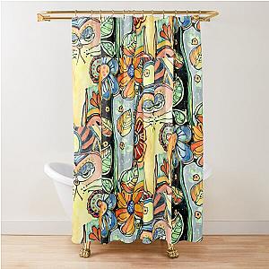 Cat in the Garden Shower Curtain