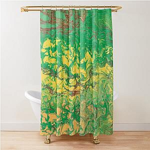 The Garden Grows: Sun &amp; Soil Acrylic Pour Shower Curtain