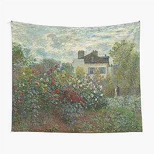 Claude Monet  A Corner of the Garden with Dahlias Tapestry