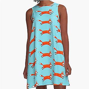 Fox in the Garden A-Line Dress