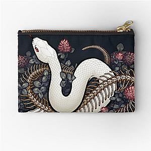 Waiting in the Garden | Life & Death | Snake in Clover Zipper Pouch