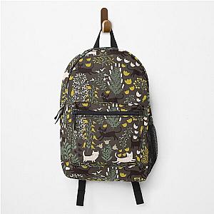 Cats in the Garden Pattern Backpack