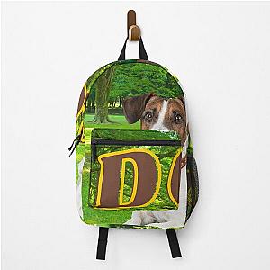 Dog Sitting İn The Garden Backpack