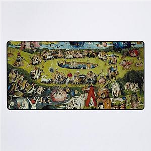 THE GARDEN OF EARTHLY DELIGHTS : Vintage 1490 Painting by Hieronymus Bosch Print Desk Mat