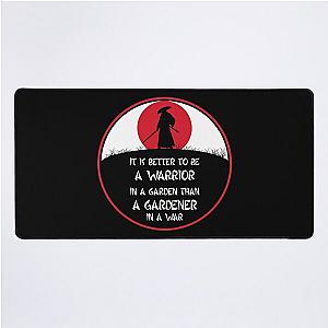 Warrior in the garden samurai gardener design Desk Mat