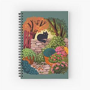 Cat in the Garden Spiral Notebook