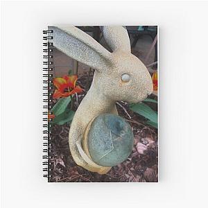 Stone Bunny in the Garden Spiral Notebook