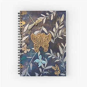 Midnight in the Garden of the Golden Butterfly Spiral Notebook