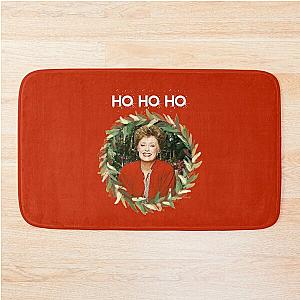 HO HO HO - Blanche Devereaux Christmas from the Golden Girls (White) Bath Mat