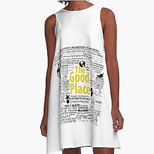 The Good Place Memorable Black A-Line Dress