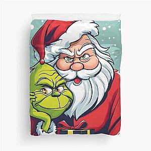 Santa Grinch Duvet Cover