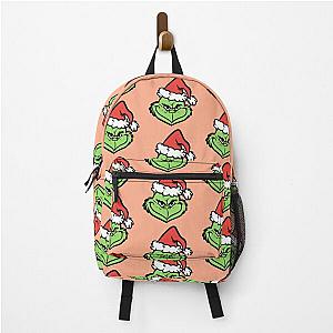 The Grinch Orange Background Backpack