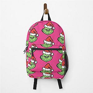 The Grinch Pink Background Backpack