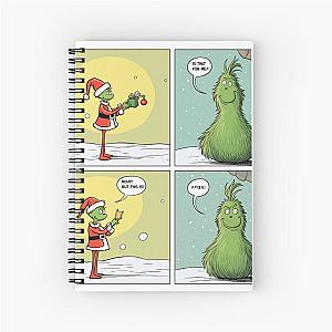 Christmas grinch comic Spiral Notebook