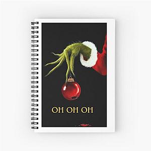 christmas, marry christmas, grinch, present Spiral Notebook