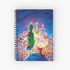 Grinch with Dog Celebrating Christmass Spiral Notebook