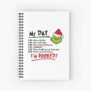 My Day Im Booked Grinch Spiral Notebook