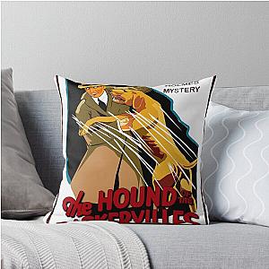 Hounded digital reproduction The Hound of the Baskervilles Throw Pillow