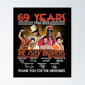 69 years 1954-2023 The Isley Brothers Signature Poster