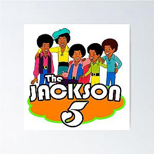 The Jackson 5 70s Cartoon Retro Vintage Style Classic T-Shirt Poster