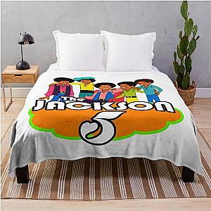 The Jackson 5 70s Cartoon Retro Vintage Style Classic T-Shirt Throw Blanket