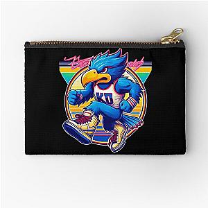 Rock Chalk - Kansas Jayhawks Basketball Art Zipper Pouch