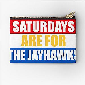 Saturdays Are For The Jayhawks Zipper Pouch