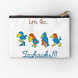 KU Jayhawks Over the Years Lets Go Jayhawks Throwback Marching Jayhawks KU Baskball  Zipper Pouch