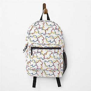 KU Jayhawks Pattern, White Backpack